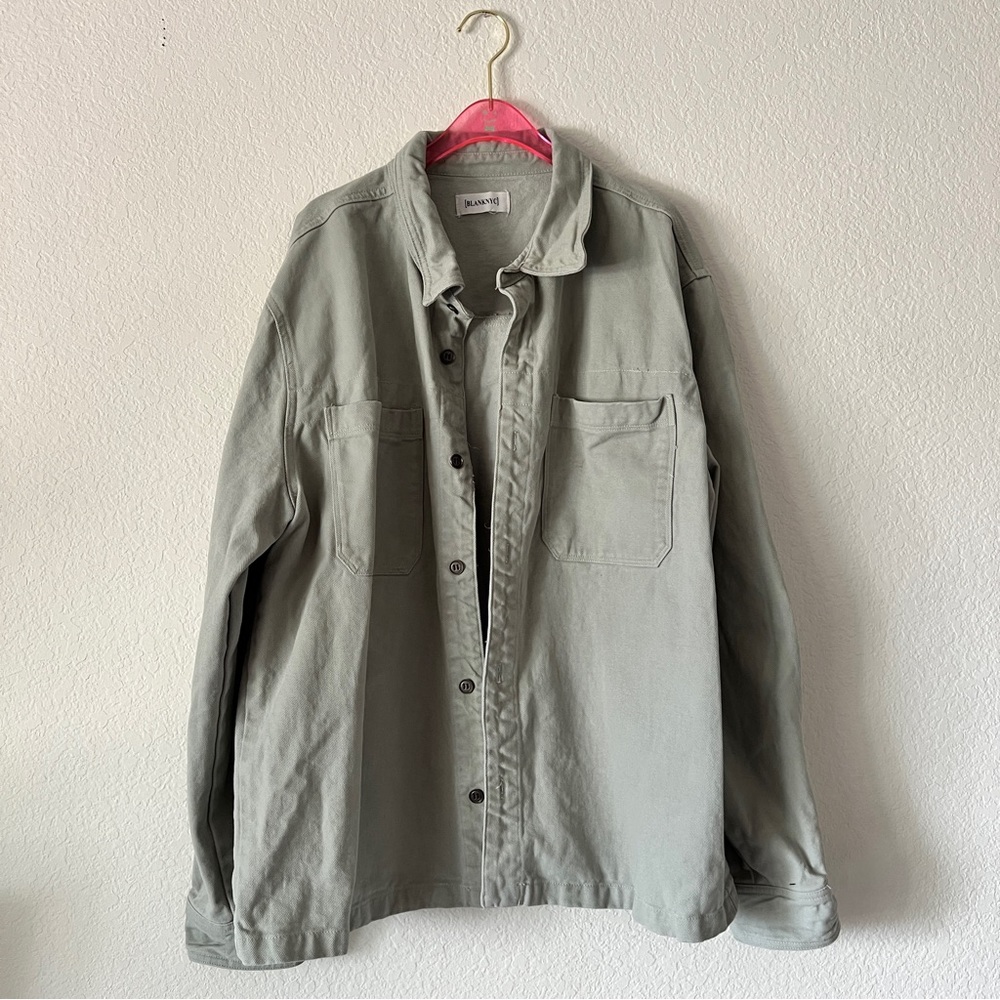BlankNYC Sage Light Green Shacket Size XXL